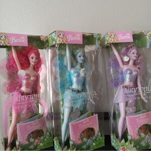 Mattel Barbie Fairytopia Sparkle Fairy Dolls - Pink, Blue, Purple